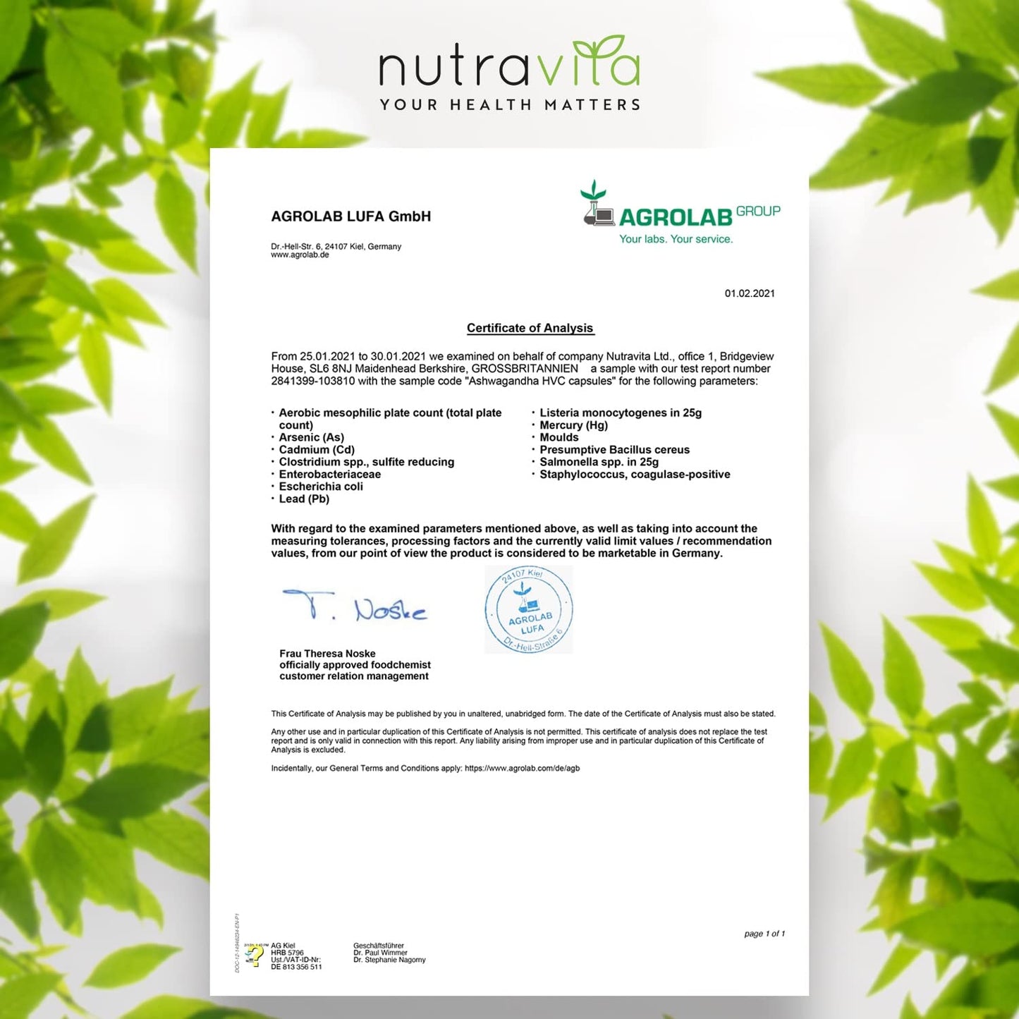 Organic Ashwagandha KSM-66® with 5% Withanolides - Vegan Friendly with The Highest Concentration Most Bioavailable Full-Spectrum Root Powder For Immune Support - Made in The UK by Nutravita