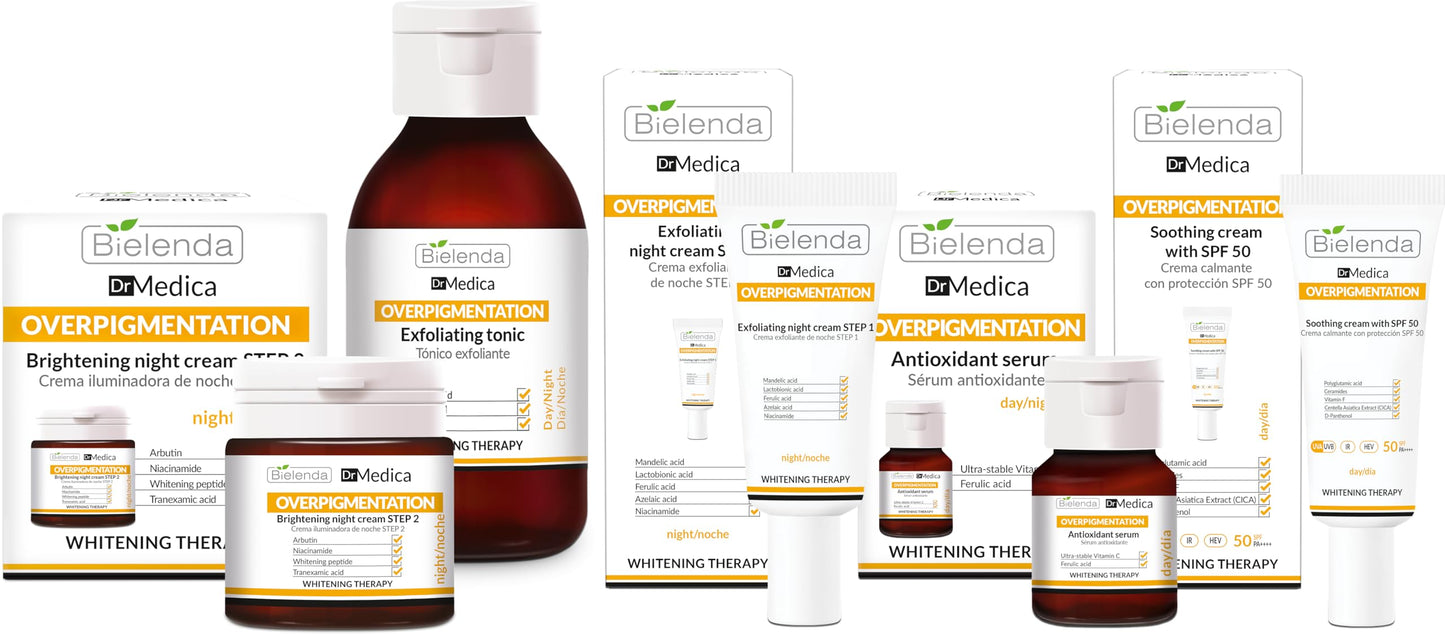 Bielenda Dr Medica Overpigmentation Beruhigende Creme mit Lichtschutzfaktor SPF 50 für den Tag, 50 ml