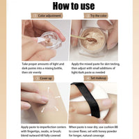 AuraAnge Tattoo Cover up Makeup - Contains Makeup Remover - Waterproof Body Concealer for Tattoo Cover Up - Full Coverage Cream for Bruises and Tattoos, Men and Women