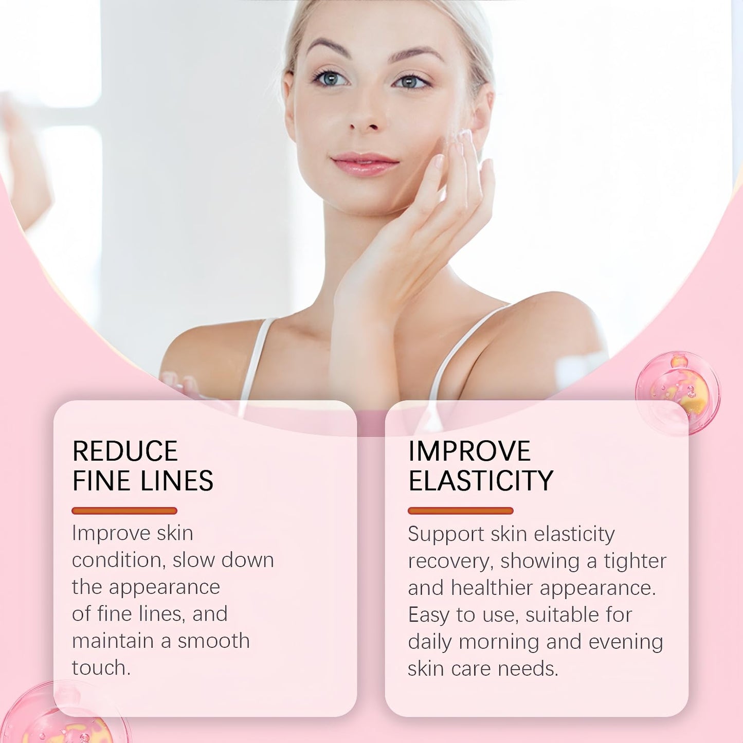 Pink Peptides Serum for Face,Pink Glow Serum,Anti-Aging Collagen Peptide S/erum,Dark Spot Correcting Glow S/erum,G/low Se/rum,Face Se/rum for Women,Moisturiser F/ace,Collagen Ser/um,F/ace Ser/um