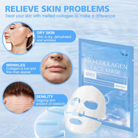 Allony Biodance Bio-collagen Real Deep Mask, Bio Collagen Face Mask, Bio Collagen Mask Overnight, Deep Hydration, Firming and Repairing(4pcs)