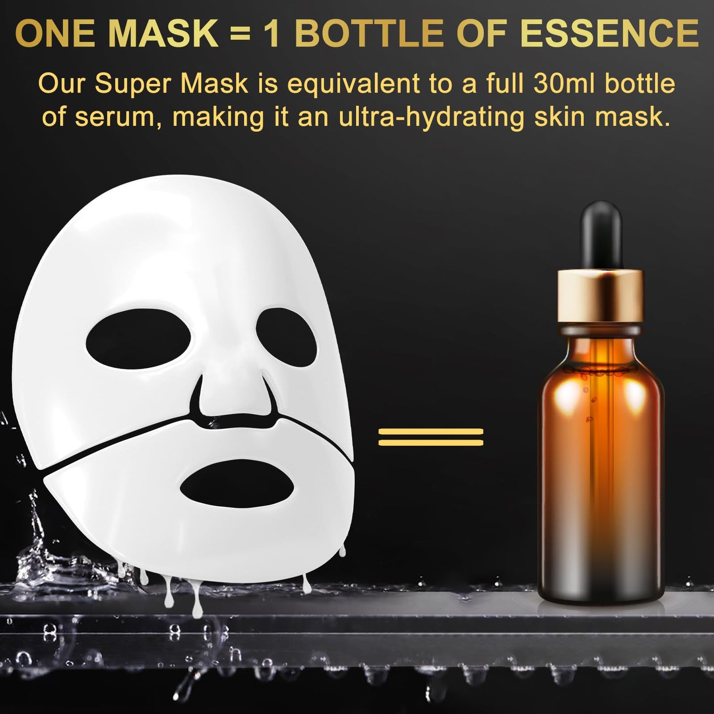 WINE LIP TINT Advanced Snail Mucin Glass Glow Hydrogel Face Masks - 4pcs,Collagen Face Mask - Anti Aging and Moisturizing Face Masks Skincare,for Acne Marks, Anti-Aging, Firming Skin