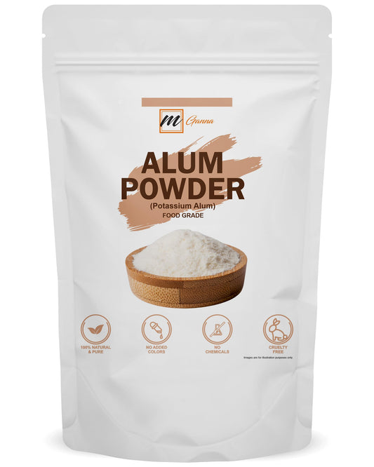 mGanna 100% Natural Alum Powder for Clear and Glowing Skin and Health 100 GMS / 0.22 LBS