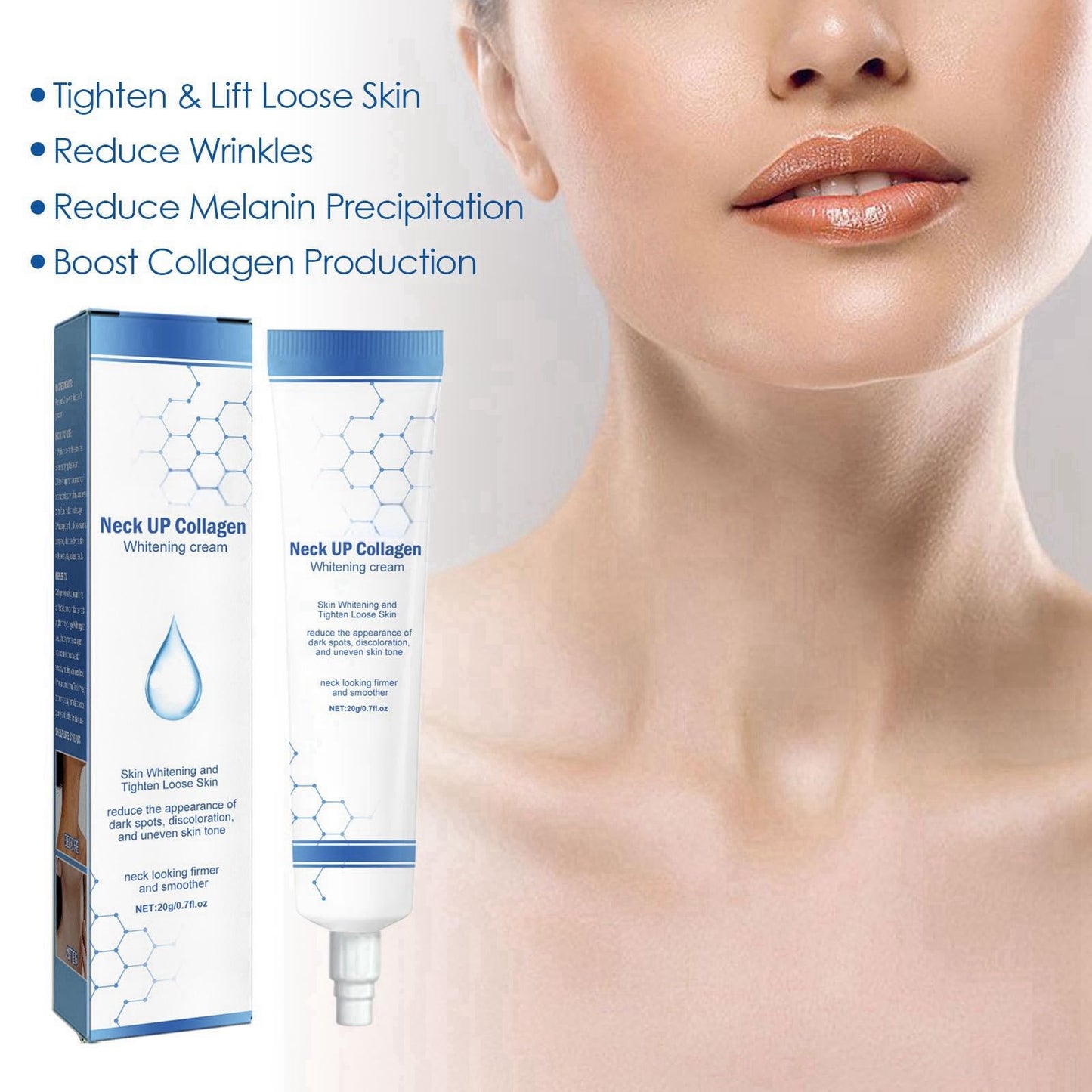 Neck Firming Cream,Neck Tightening Cream,Collagen Neck Cream,Neck Firming Cream Tightening Lifting Sagging Skin,Anti Wrinkle Cream for Women,Anti Aging Cream,Strengthen Neck Skin Tightening Cream,20g