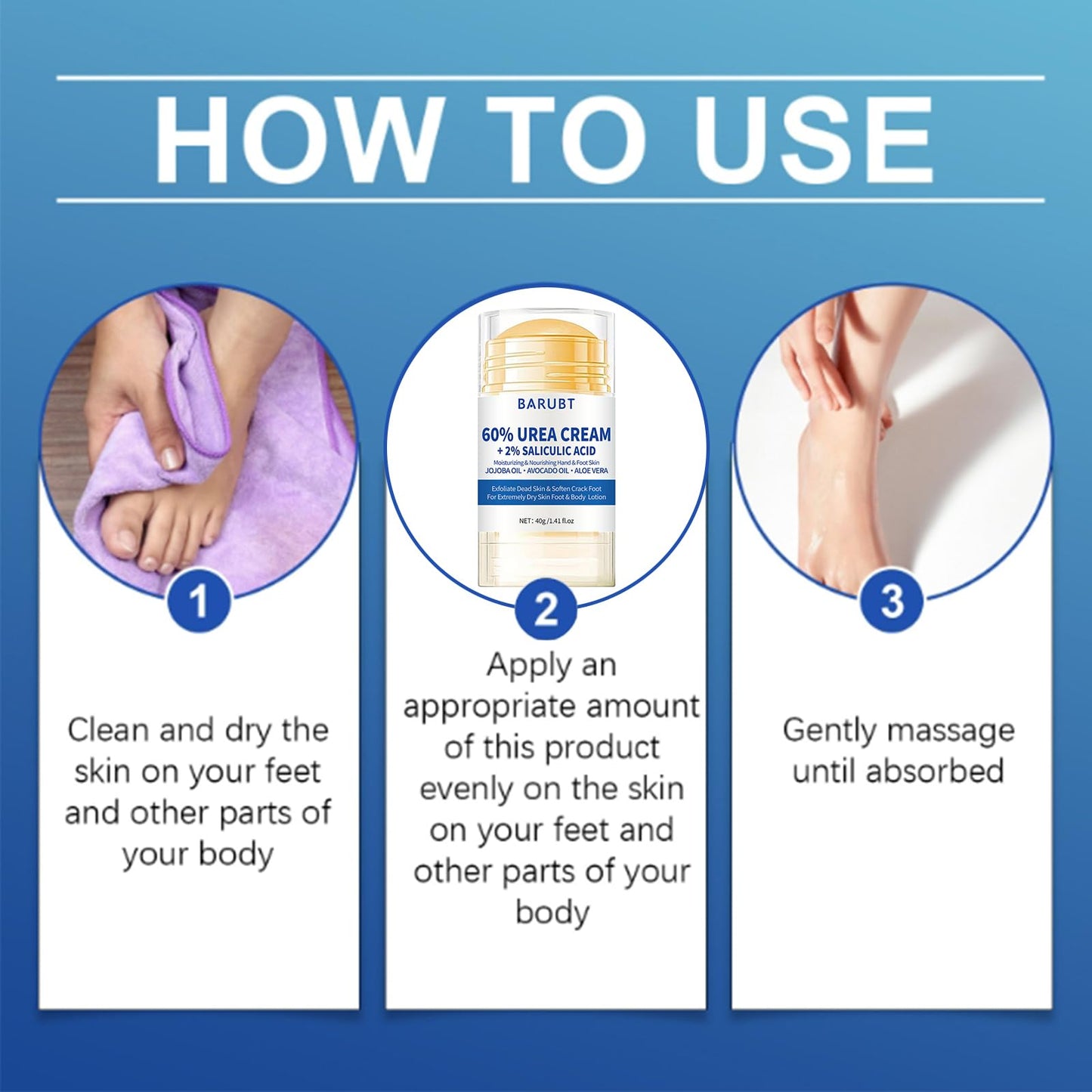 HERBINSOLS 2Pcs Urea Foot Cream - Urea Cream 60 Percent For Feet Plus 2% Salicylic Acid - Cracked Heel Repair Cream - Foot Cream For Calluses And Dry Hard Skin - Urea Moisturiser For Hand Foot Care