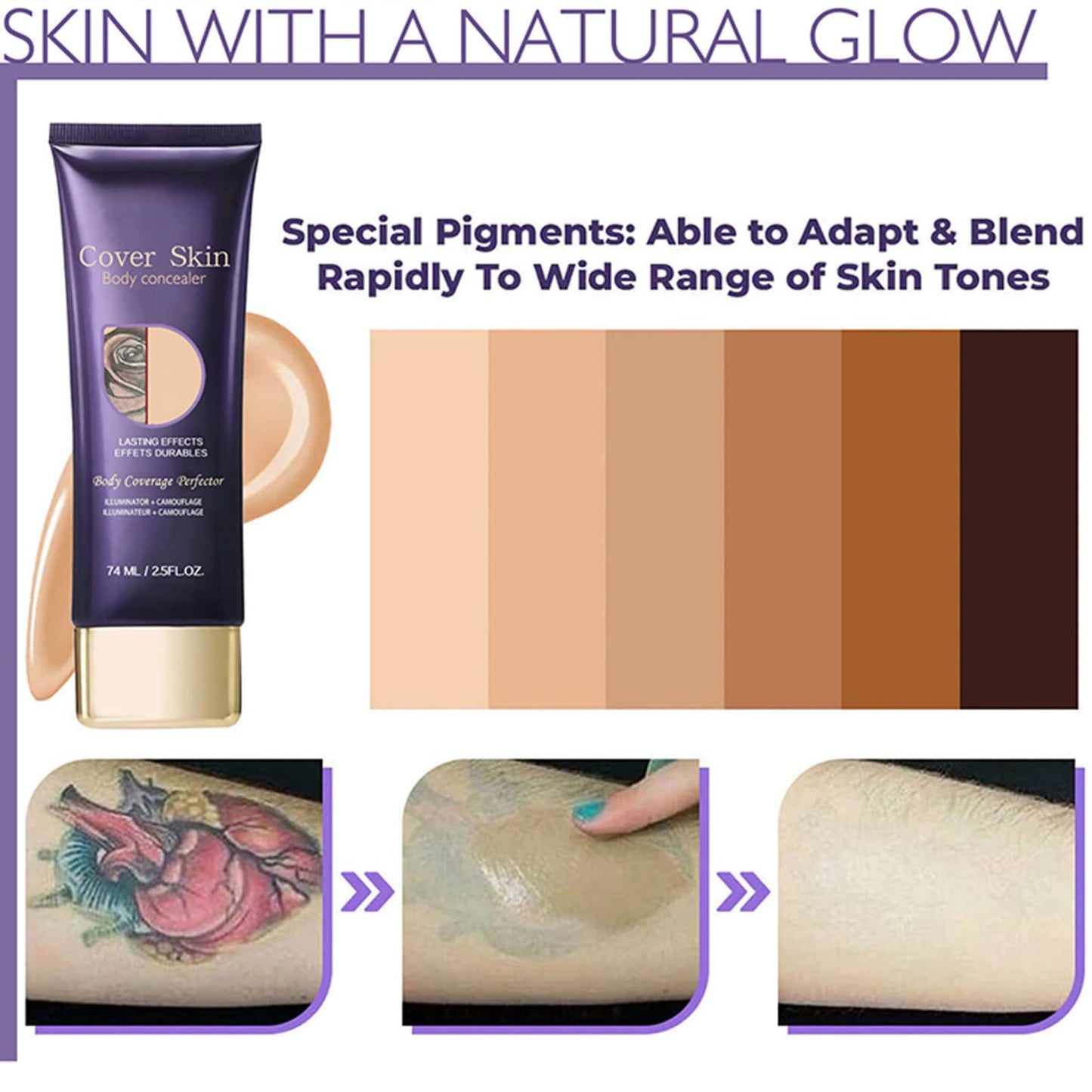 SHEBEEDO Body Concealer Tattoo Cover Up Makeup And Leg Makeup To Cover Veins Waterproof Concealer For Tattoo Hidden Spot And Scars Dark Spots Concealer Full Coverage Natural Radiance