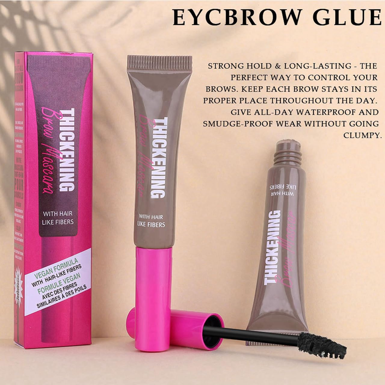 FPNNZ Eyebrow Gel, Brow Gel with Waterproof Formula Long-Wear, Volumizing, Buildable, Creamy Gel Formula for Brow Colour and Structure Non-Sticky, Smudge-Proof Instant Brow Styler (02#Cool Blonde)