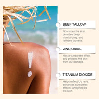 Cureluxe Nano Zinc Oxide Sunscreen Cream – Tallow Sunblock Factor 50 for Face & Body – Spf50 Beef Tallow & Zinc Sun Cream – Uva/Uvb Protection – Sunscreen Moisturizer for Outdoor & Travel & Beach
