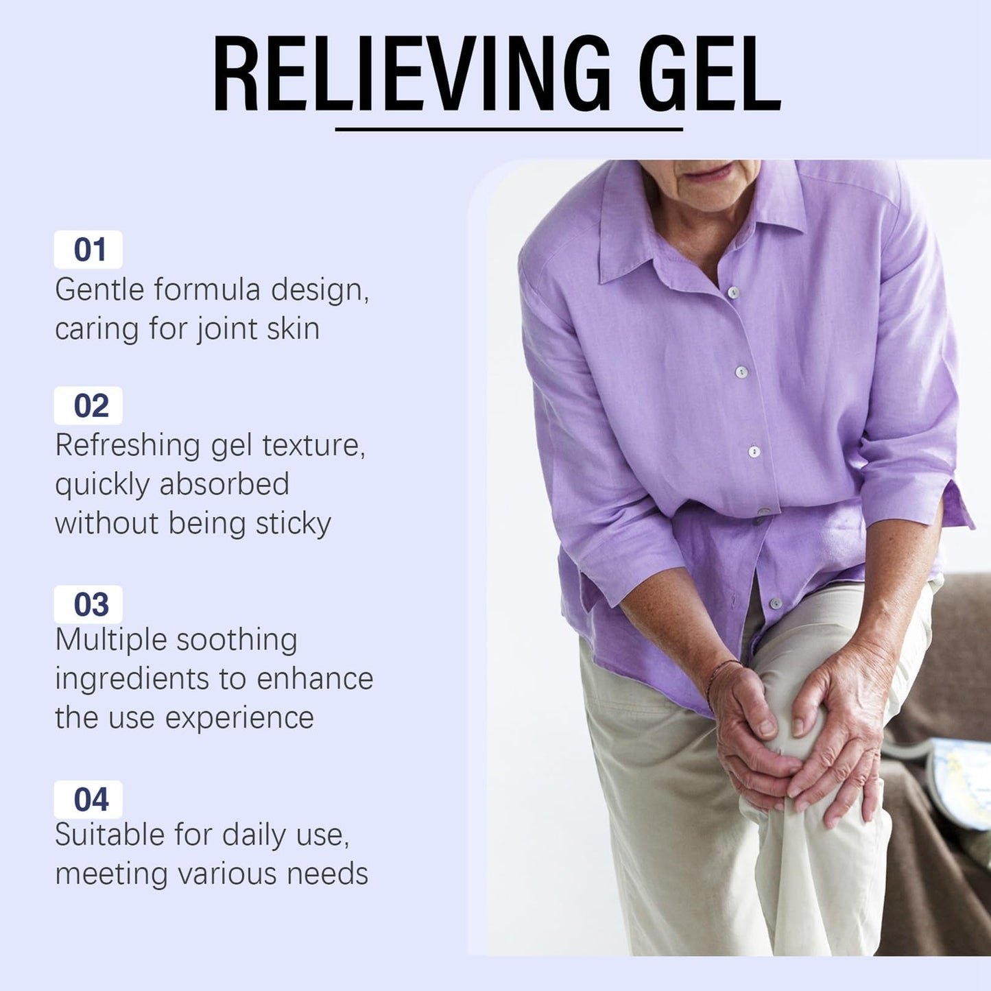 DMQ Soothing Cooling Gel - Relieving Body Gel, Fast Acting Soothing Solution, Instant Cooling Clear Relieving Cream, Body Care Lotions for Waist Leg Knee Shoulder Neck