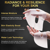 Buyourtaste Advanced Snail Mucin Glass Glow Hydrogel Face Masks, 4Pcs Collagen Face Mask, Snail Mucin Serum Mask, Snail Mucin Face Mask, Hydrating, Soothing & Firming, Brighten Skin, Reduce Fine Lines
