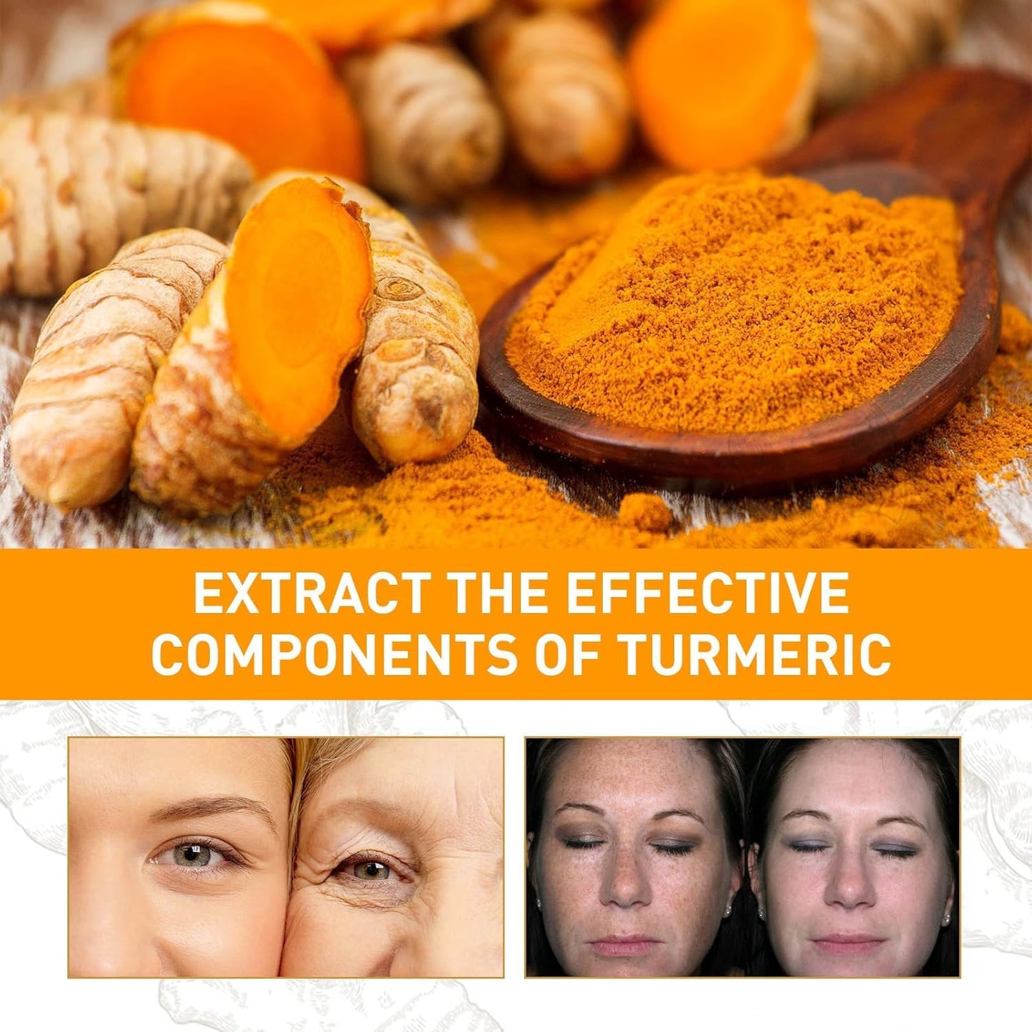Beauthink Turmeric Brightening Face Cream, Skin Lightening Cream for Women, Dark Spot Corrector with Vitamin C, Moisturiser for Radiant Glowing Skin, Turmeric Moisturizer for Even Tone & Youthful