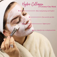 SBC Skincare Hydra-Collagen Creamy Clay Mask 100ml, Collagen Face Mask, Detoxifies Your Skin, Refines Pores and Improves Radiance