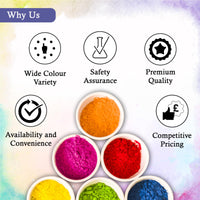 Generic 6 X100gms Holi Coloured Powder for Colour Run, Gender Reveal and Various Art