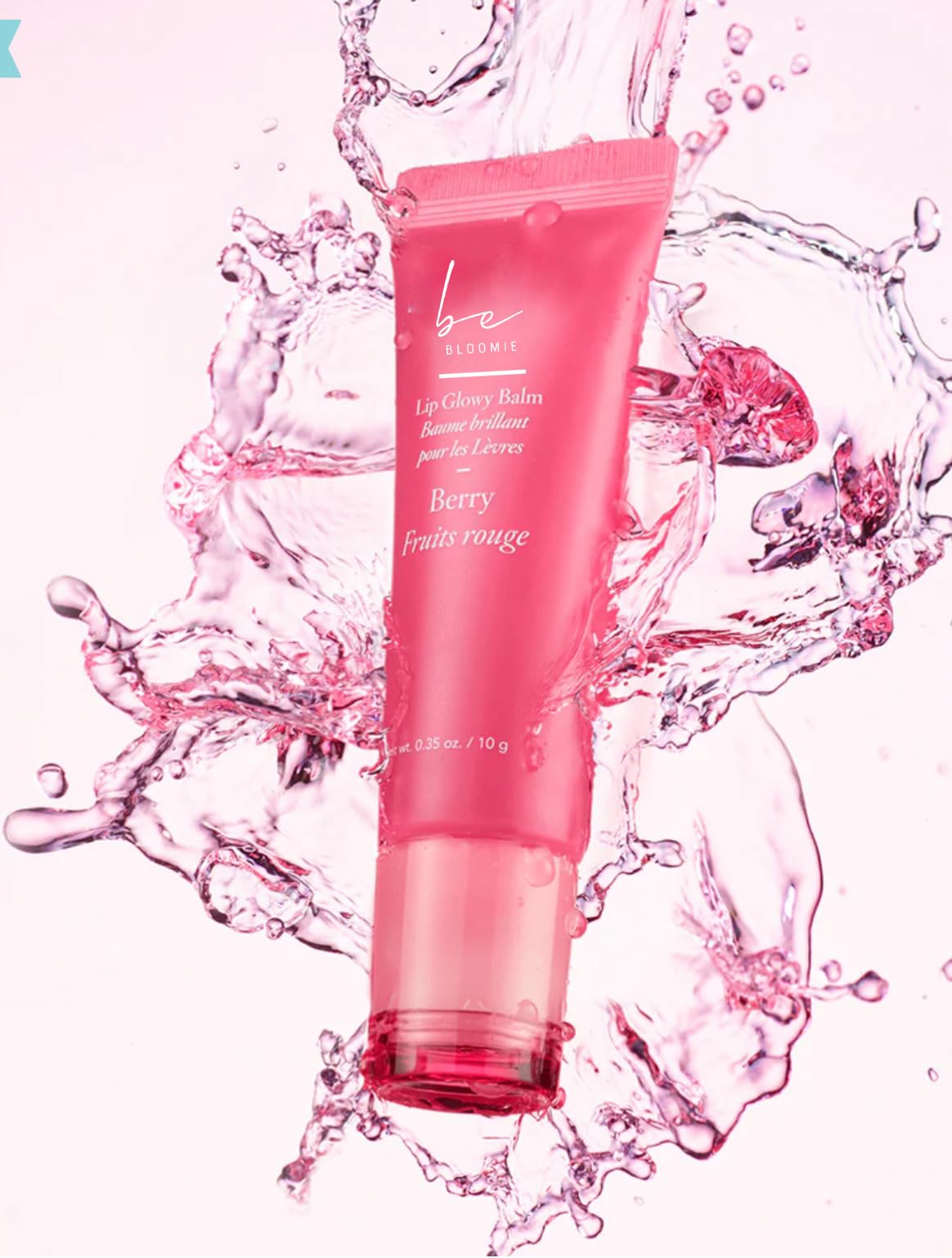 beBloomie Lip Glowy Balm Berry, Moisturising Lip Balm For A Sheer Tint Of Colour, Infused With Hyaluronic Acid, Vegan & Cruelty-free!
