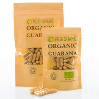 Organic Guarana HPMC Capsules 39g Natural Caffeine per Gram Energy Stamina Vegan Halal Kosher (90 Capsules)
