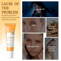 Jinjiar Vitamin C Eye Cream Stick,Vitamin C Eye Serum,Eye Bags Remover Women,Eye Cream for Dark Circles and Puffy Eyes,Under E-ye Cream,E-ye Cream Anti Aging,Firming Eye Cr-eam,Ey-e Bags Remover,Men Cre-am