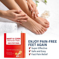 SingHao 42 Pcs Wart Treatment Patch,Wart and Corn Remover Pads,Verruca Treatment,Wart Remover Corn Plasters,Corn Remover for Feet and Hand,Effective Deep Verruca Removal Pads Patches,Corn and Callus Remover
