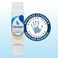 Cetraben Natural Oatmeal Cream Body Cream Dry Skin Moisturiser Suitable For Sensitive and EczemaProne Skin - 190g