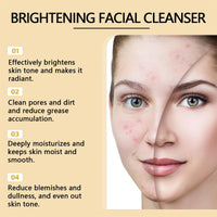 Coloroom Brightening Foaming Cleanser, Turmeric Face Wash With Brush, Gentle Face Cleanser For Women – Improve Facial Flaws, Hydrating Faces Wash For Even Skin Tone