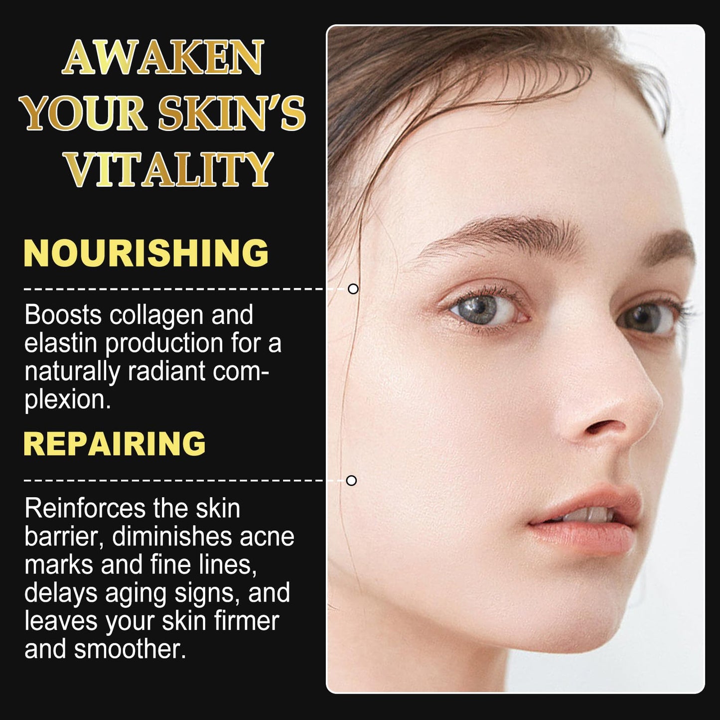 QUANHAO Advanced Snail Mucin Glass Glow Hydrogel Mask, Collagen Face Mask, Deeply Hydrate & Rejuvenate, Glass Skin Face Mask Korean Skincare for All Skin Types, Pack of 6
