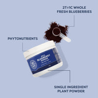 Vimergy Wild Blueberry Powder, 31 Servings – Wild Blueberry – Blueberry Powder from Whole Blueberries– Vegan Supplement – Formulated Without Added Sugar or fillers – Non-GMO & Gluten-Free (120g)
