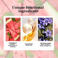 Watermelon Niacinamide Serum for Hydration, Hydrating Serum with Watermelon Extract for Radiant Glow, Niacinamide Serum for Glowing Skin, Moisturising Face Serum with Watermelon to Repair and Brighten