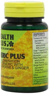 Health Plus HP638 Turmeric Plus Joint and Digestive Plant Supplement - 30 Capsules