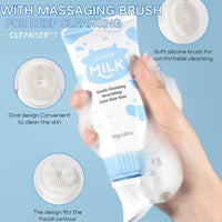Milk Beauty Gift Sets for Teenage Girls - Milk Skin Care Sets & Kits - Facial Kits for Women with Cleanser,Serum,Cream,Eye Cream,Mask,Scrub,4pcs hair Accessories - Hydrating,Nourish (15pcs)