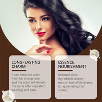 SingHao Polar Hair Dye Shampoo,Hair Color Sha/mpoo 3 in 1,Polar Ha/ir Care,H/air Colour Sham/poo for Women Grey Ha/ir Coverage,Home Ha/ir Dy/e Pu/re Plant Extract,Hai/r Care Instant Dye Shampoo(Black)