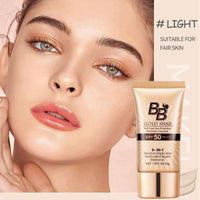 Ruojiar 2pcs BB Cream Light,SPF 50+ Gold Snail Sunscreen,BB Cream Medium,Tinted Moisturiser Face Women,BB Cream Tinted Moisturizer with SPF,Hydrating BB Cream Foundation,Color Correcting Cream(Natural)