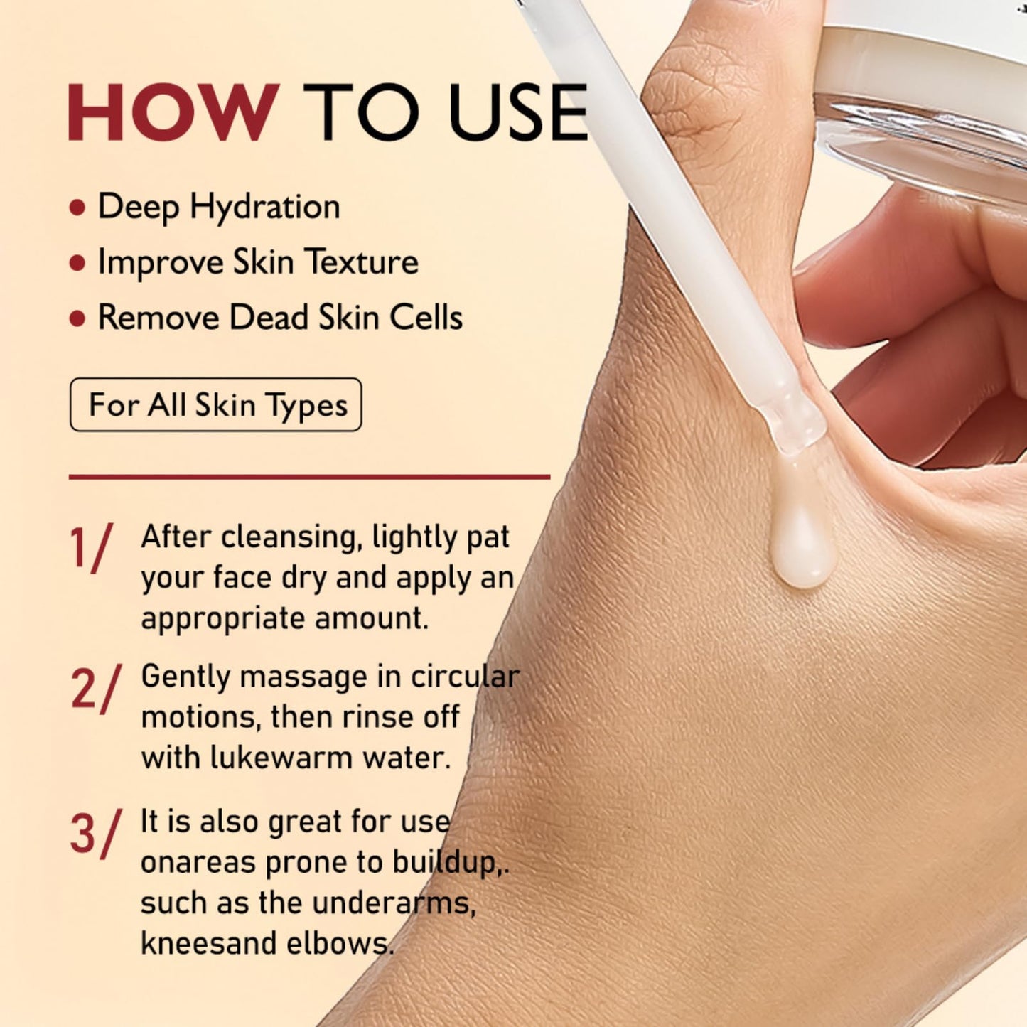 Thalixiry Peel Shot Glow Rice – Exfoliant White Rice + Black Rice Ampoule - Face & Body Scrub, Removes Dead Skin Cells, Blackheads & Brightening Exfoliator - Gentle Peeling with Rice Bran Water, AHA and BHA