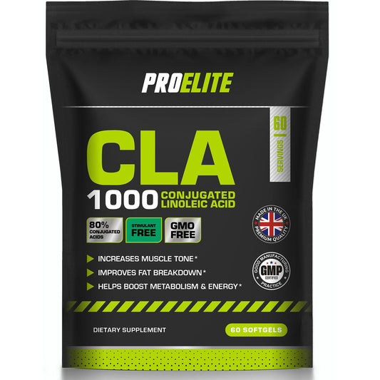 PROELITE CLA Supplement 60 Softgels - 1000mg per Capsule CLA with 80% Isomers - CLA Softgel Capsules Conjugated Linoleic Acid - Suitable Men, Women