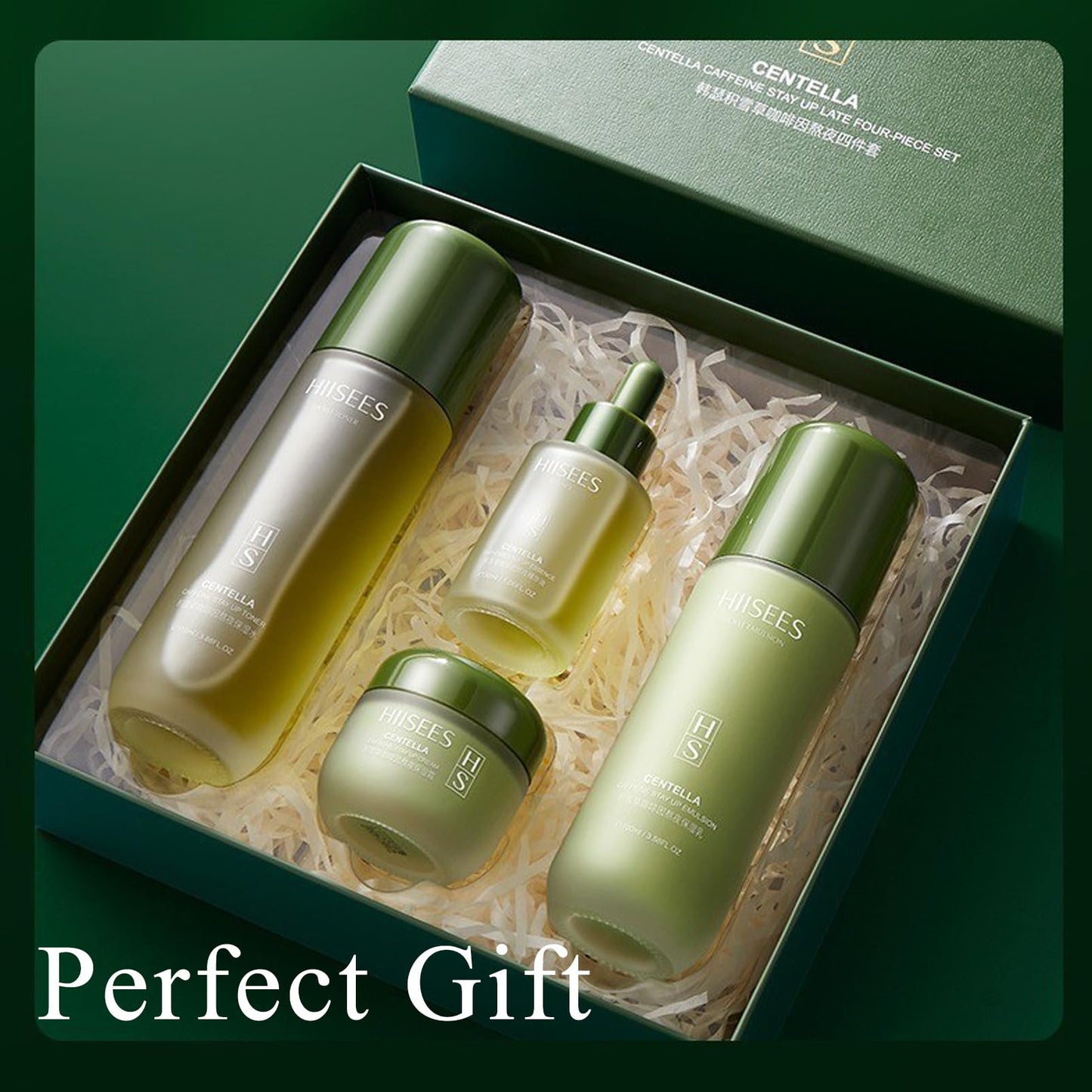 Centella Asiatica Skin Care Sets & Kits,Caffeine Anti Aging Skincare Set for Women,Skin Care For Teenage Girls,Face Serum & Face Cream & Toner & Lotion,Face Moisturizer for Dry Skin,Firming-4PCS