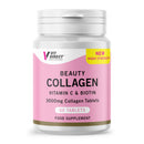 Vit Direct - Beauty Collagen Tablets (Plus Biotin) - 60 Tablets - Two Month Supply - Daily Supplement - for Healthy Hair, Skin & Nails - High Strength - Collagen Supplements for Women