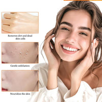 ISBEAUSOLS Peel Shot Glow Rice Ampoule Duo, White Rice + Black Rice Ampoule, Exfoliating Face Scrub for Women, Gentle Facial Cleanser with Rice Water & Niacinamide,Anti-Aging Dead Skin Remover for All Skin Types