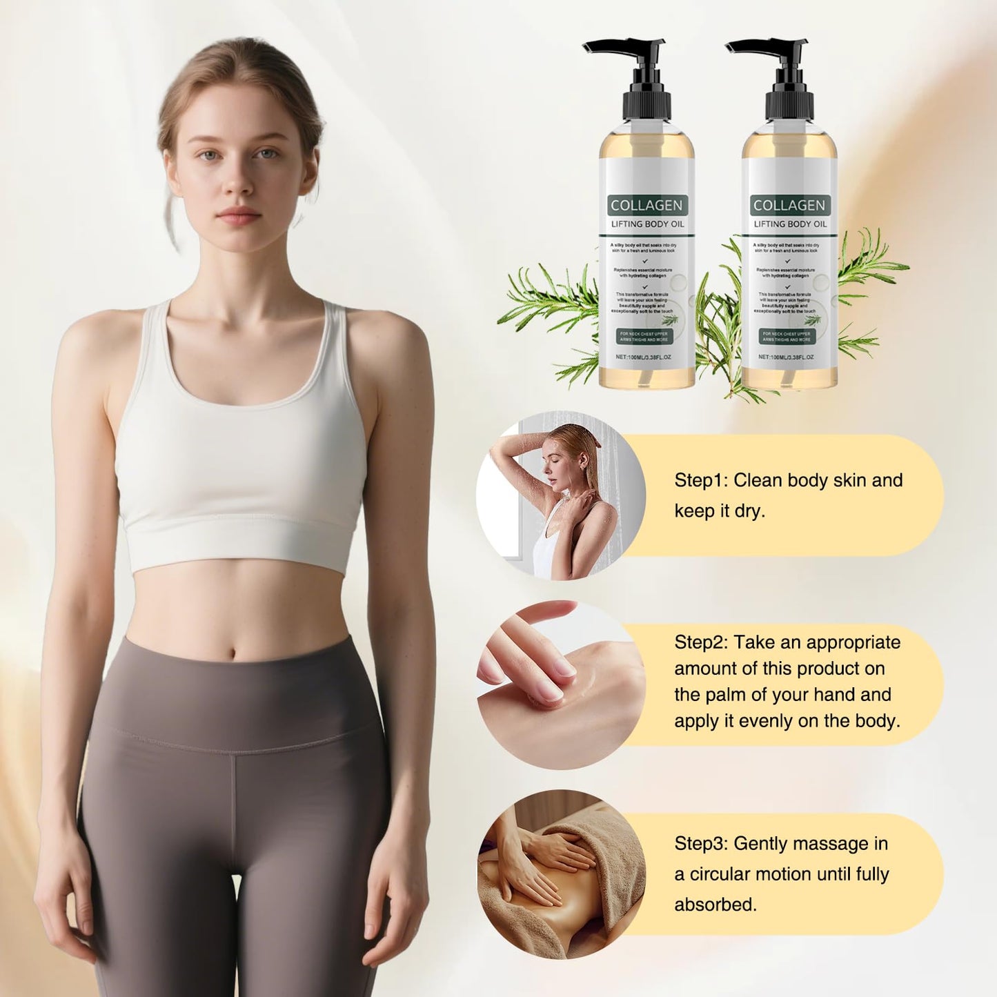 COWANIEE 2pcs Magic Body Oil Firming for Women,100ml