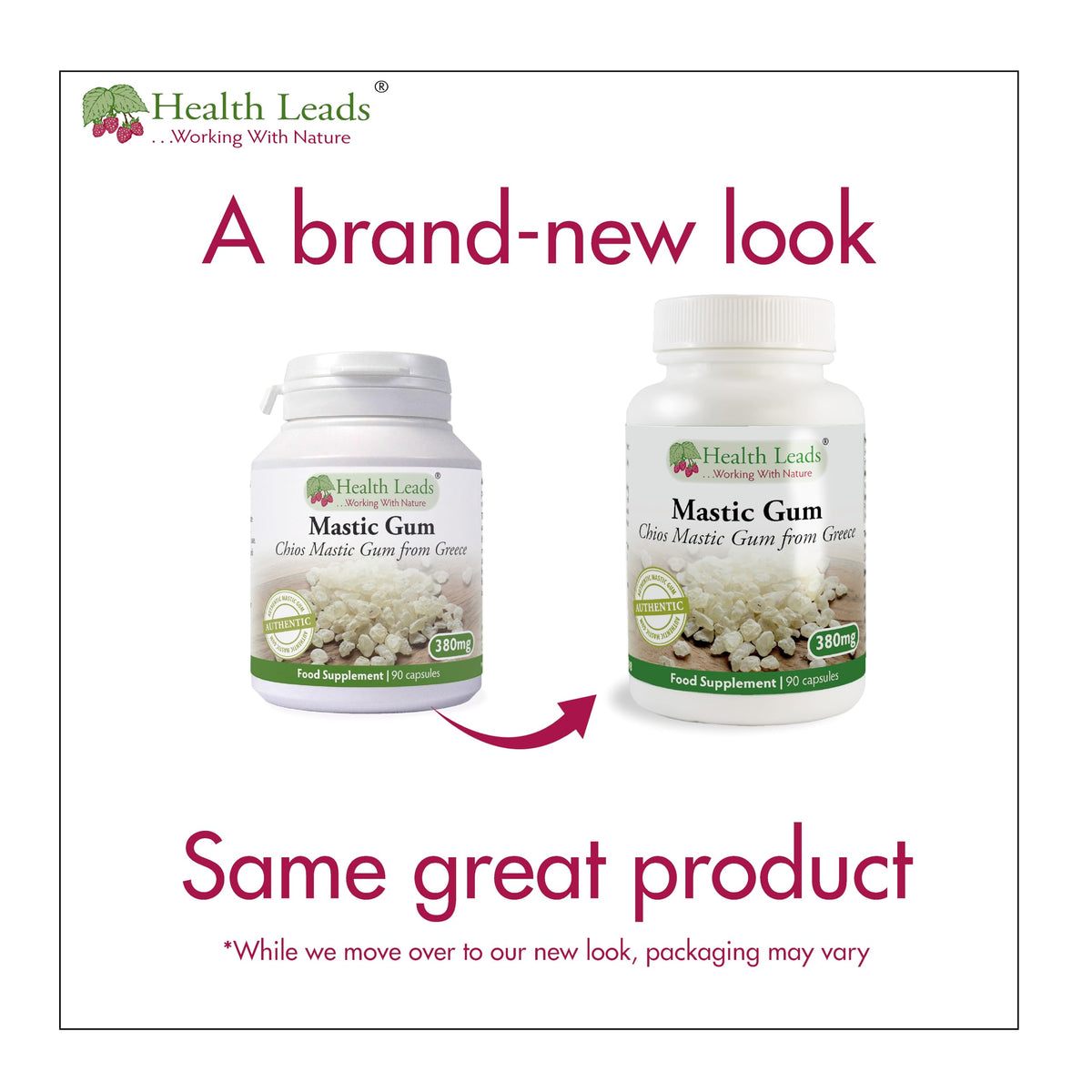 Health Leads ...Working With Nature Natural Greek Chios (Xios) Mastic Gum 380mg x 90 Capsules, 100% Authentc Mastiha from Greece, Vegan, Magnesium Stearate Free & No Nasties, Manufactured in Wales