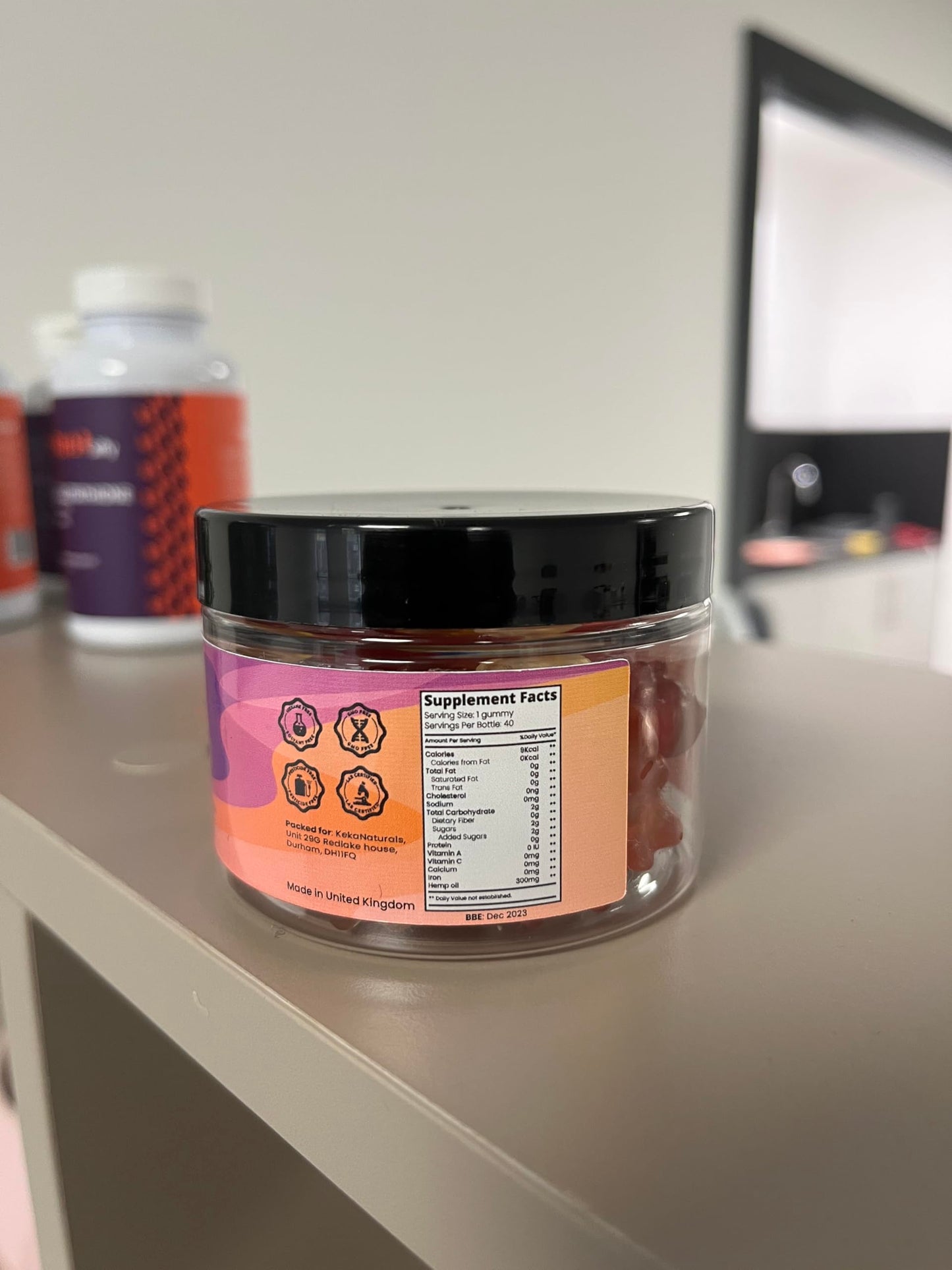 Keka Naturals Premium Gummies | 12000mg | 60 Gummies | Max Strength | Made in UK