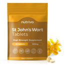 Nutrivo St Johns Wort 500mg - 90 Tablets | 3 Month's Supply | Vegan | UK Made