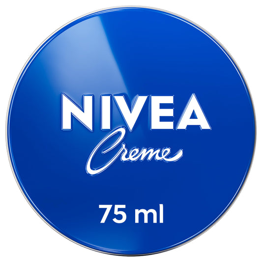 NIVEA Creme Tin (75ml), Moisturising Cream Provides Intensive Protective Care for Soft and Supple Skin, Ideal for Daily Use as a Face, Hand, or Body Cream