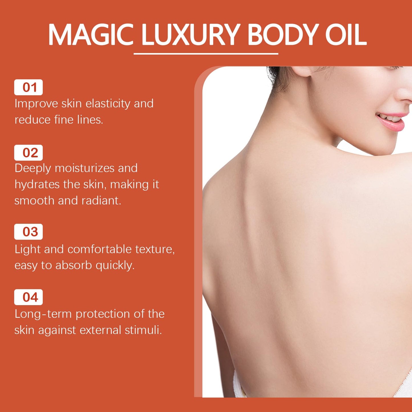 100ML Magic Luxury Body Oil, Magic Body Firming Oil, Firming Body Lotion for Women, Moisturizing Lotion For Smooth, Radiant Skin 3.38floz