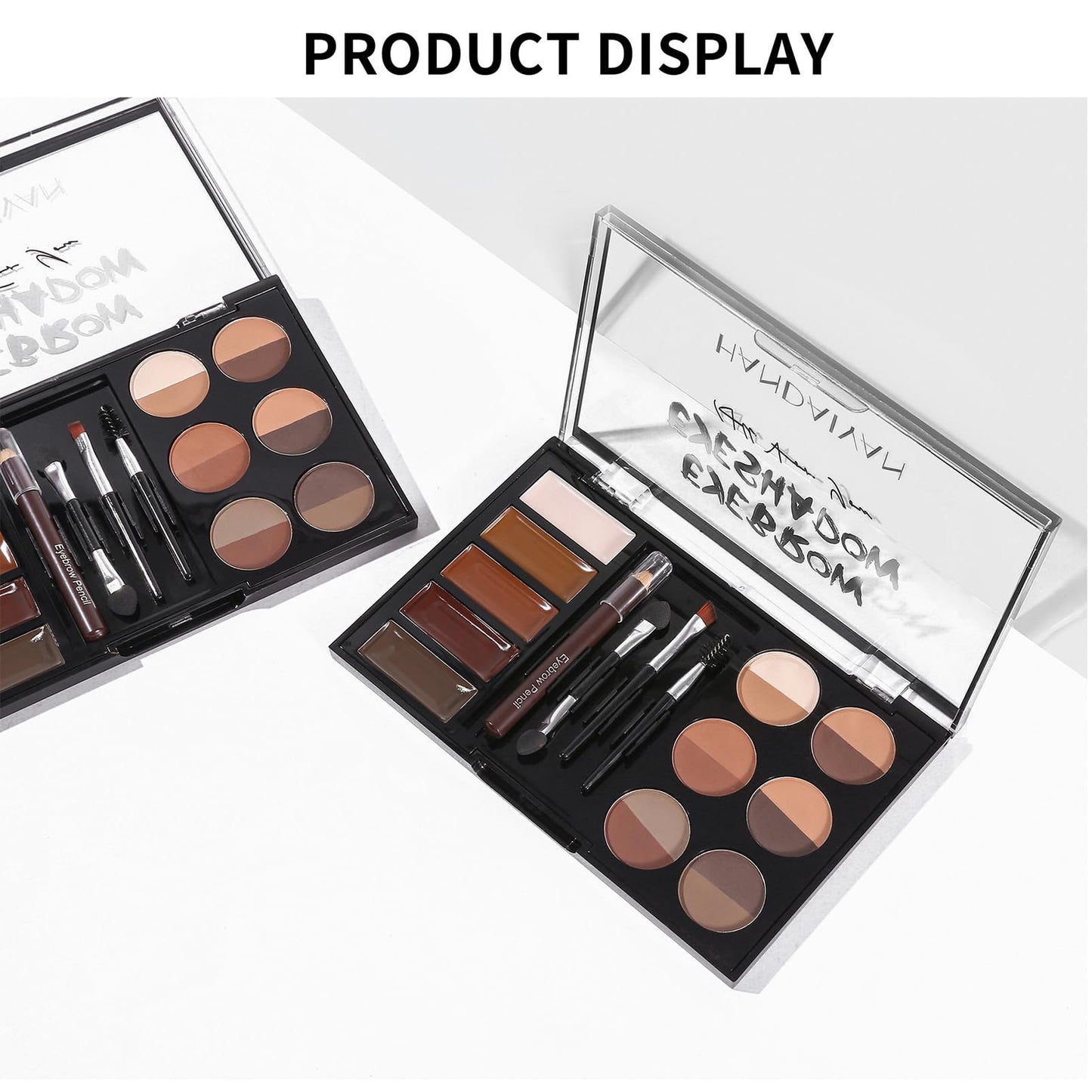 SONGQEE All-in-One Eyebrow Kit - Brown Eyebrow Powder Sculpting Kit, Shape, Define & Groom Eyebrow Makeup Palette Kit, Include Eyebrow Pomade, Brow Powder, Eyebrow Pencil, Eyebrow Brush, Eyebrow Stencils