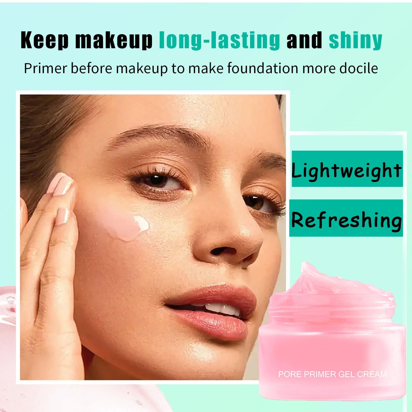 DMQ Water Based Primer,2PCS Invisible Pore Face Primer,Hydrating Makeup Primer for Dry Skin,Primer Foundation Base,Colour Corrector & Smooth Skin Tone,Primer Skin Moisturizer,Pore Minimizer Primer-2PCS
