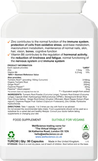 Wellscience WellScience GoldenHeal Blend: Immune Support, Anti-Inflammatory, and Digestive Health - Organic Turmeric, Curcumin, Black Pepper, Ginger & Cayenne