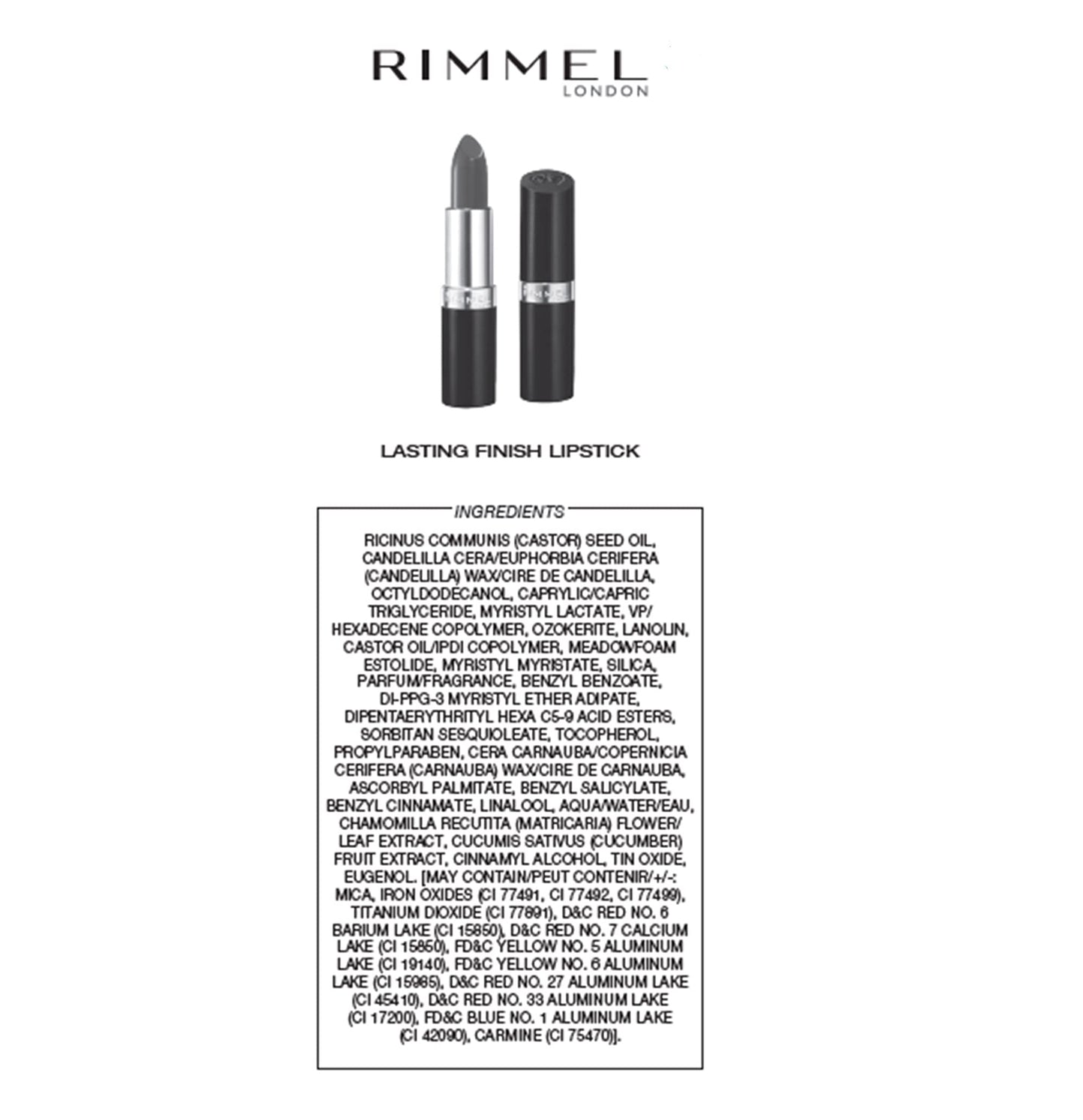 Rimmel London Lasting Finish Lipstick, 86 Sugar Plum, 4 g