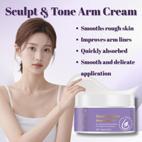 Cureluxe Sculpt & Tone Arm Cream – Skin Firming Body Cream for Women, Upper Arm Firming Cream to Reduce Crepey Skin on Arms, Body Moisturiser for Dry Skin with Deep Hydration & Elasticity Boost