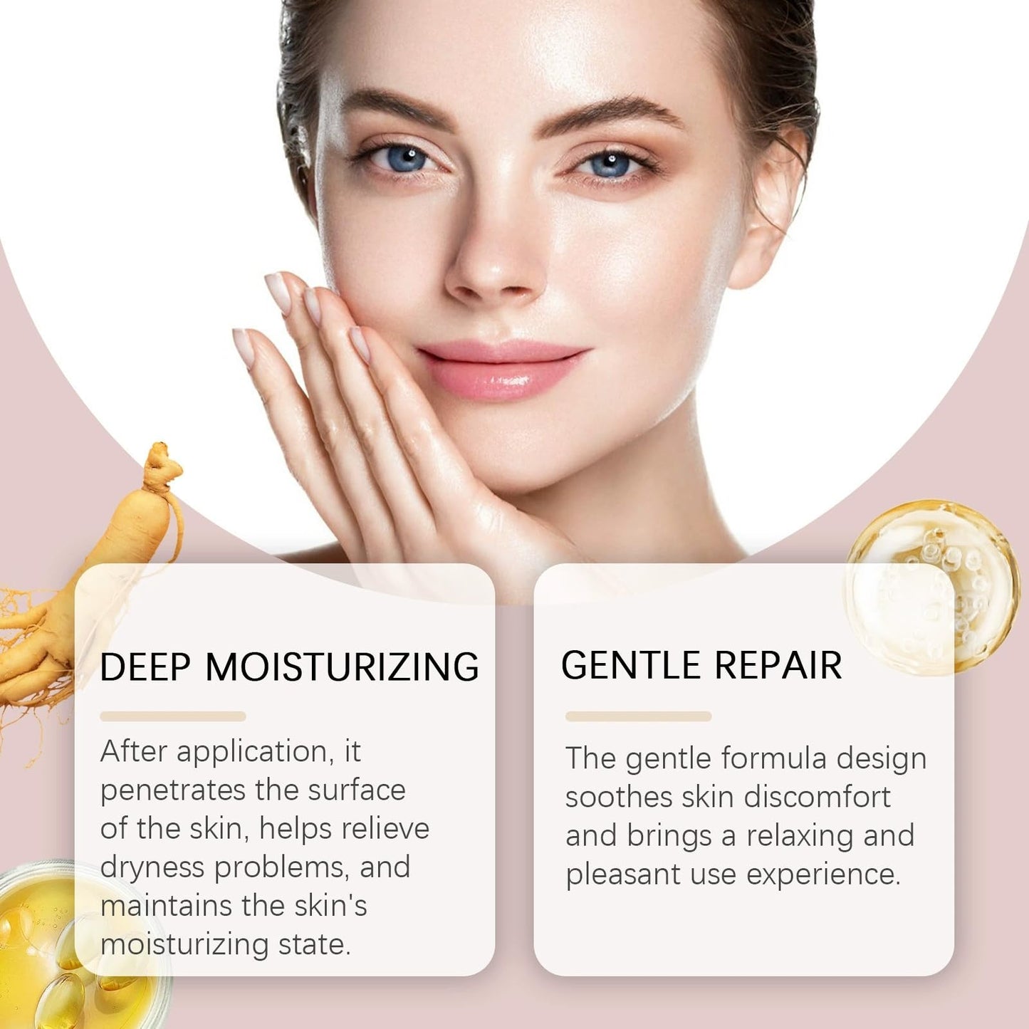 OuXing Ginseng & Rice Cream,Rice Cream for Face,Rice Ra-w Pulp Face Cream,Kor-ean Face Cr-eam,Rice Moisturizer,Anti Wrinkle Face-Cream,Anti-Aging & Glass Skin Kor-ean Moisturiser,Fa-ce Moisturiser