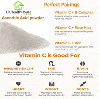 2kg UKHealthHouse 100% Pure Ascorbic Acid - Vitamin C Powder - Anti Oxidant - Food Grade
