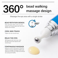 Grospe 5% Caffeine Eye Serum for Dark Circles and Puffy Eyes with 360° Massage Ball Reduces Fine Lines Anti-Wrinkle Firming Eye Serum 15ml