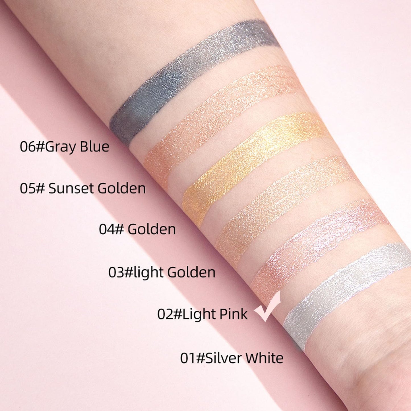 QUIWEN Glitter Lip Gloss Metallic Diamond Glitter Liquid Lipstick Pink Shimmer Lipstick Waterproof Lightweight Soft Metallic Eyeshadow Lipgloss Long-Lasting Nonstick Cup Pink Lip Gloss Shiny And Sparkle